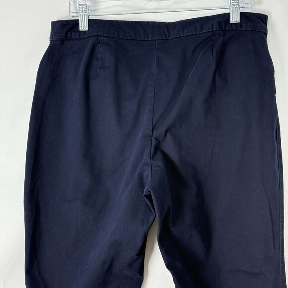 TALBOTS Women Blue Pants Curvy Zip Pockets Sz 14 P - Picture 4 of 16
